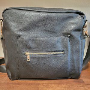 Kiki Lu Leather Diaper Bag